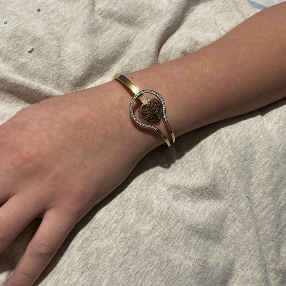 🌳.	“Tree of Life 18k Gold Plated Stainless Steel CZ Bangle” ' - Picture 8 of 16